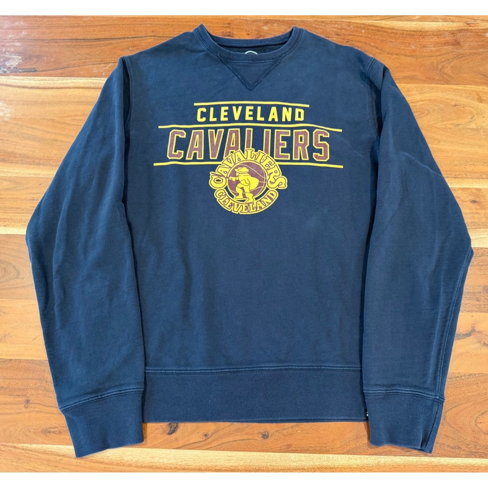 47 Brand Cleveland Cavaliers Sweatshirt Men Medium Navy Blue NBA Crewneck Cotton
